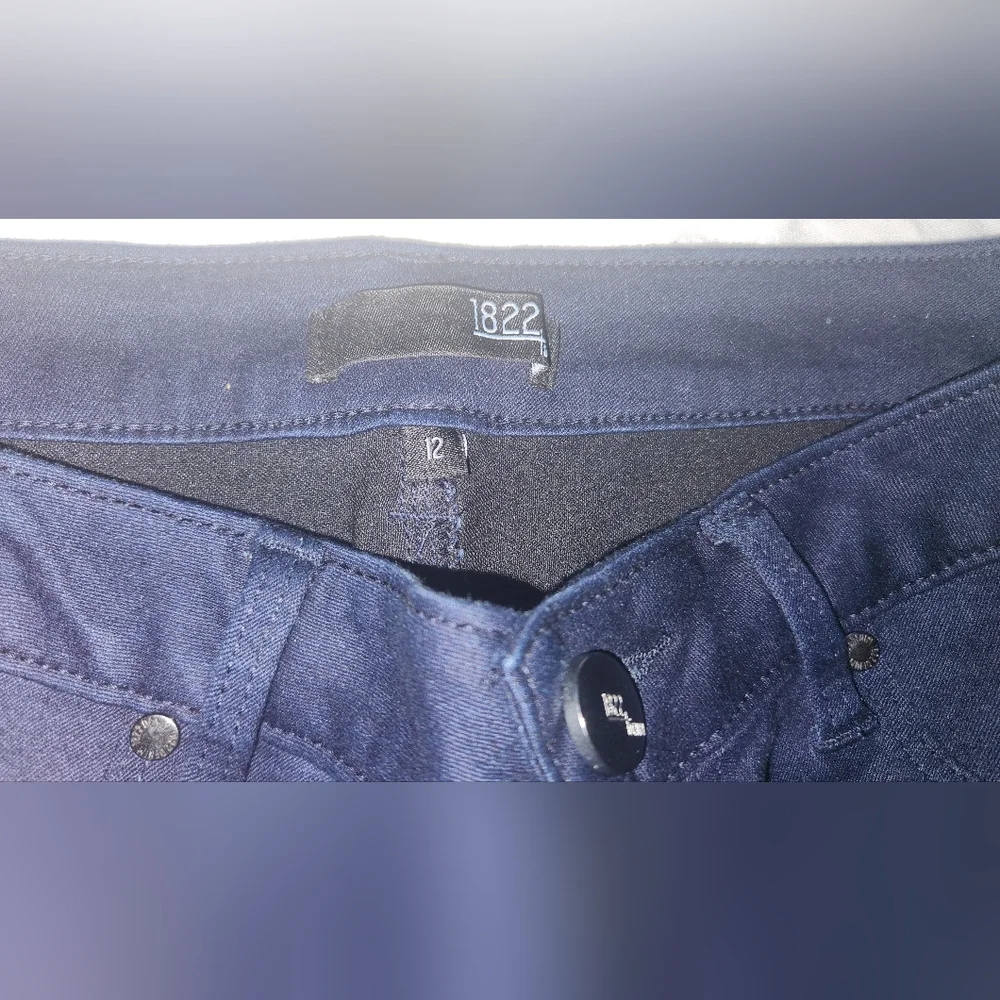 1822 Dark Wash 5 Pocket Navy blue Dress Shorts - Picture 8 of 8